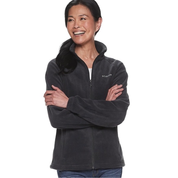 COLUMBIA—WOMENS’S DARK GRAY BENTON SPRING’S ZIP FLEECE JACKET!! EUC/NICE… - Picture 6 of 7